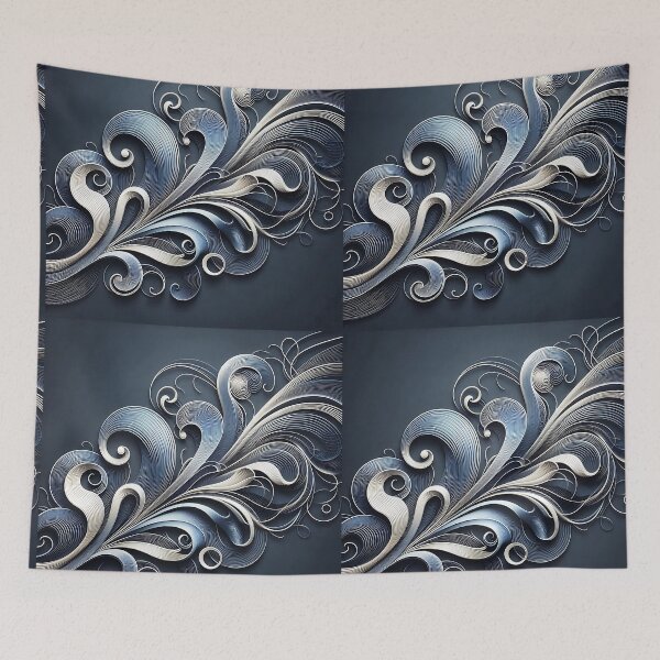 Item preview, Abstract Blue Ribbons designed and sold by Intriguing Designs.