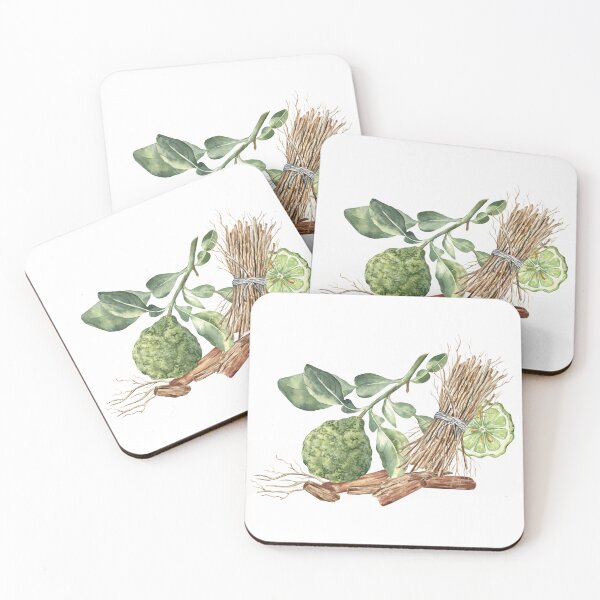 Item preview, Bergamot, Vetiver, Sandalwood Watercolor designed and sold by Flowersforbear.