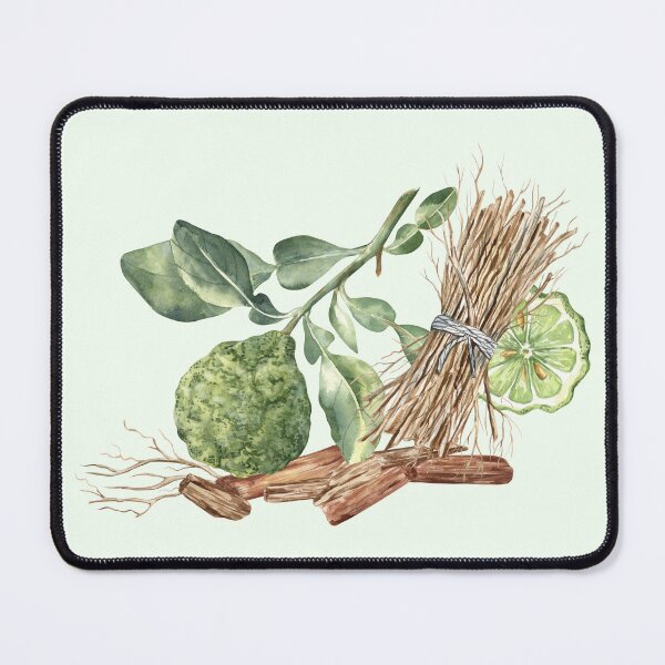Item preview, Bergamot, Vetiver, Sandalwood Watercolor designed and sold by Flowersforbear.
