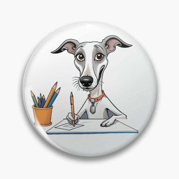 Item preview, Funny Whippet Portrait – Comic Designer Gift – Goofy Dog & Cat Owner Gifts – Humor Pet Lover Design designed and sold by KoraTalks.