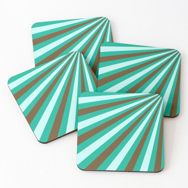 Item preview, Groovy 70's stripes: Turquoise and Brown designed and sold by muskitt.