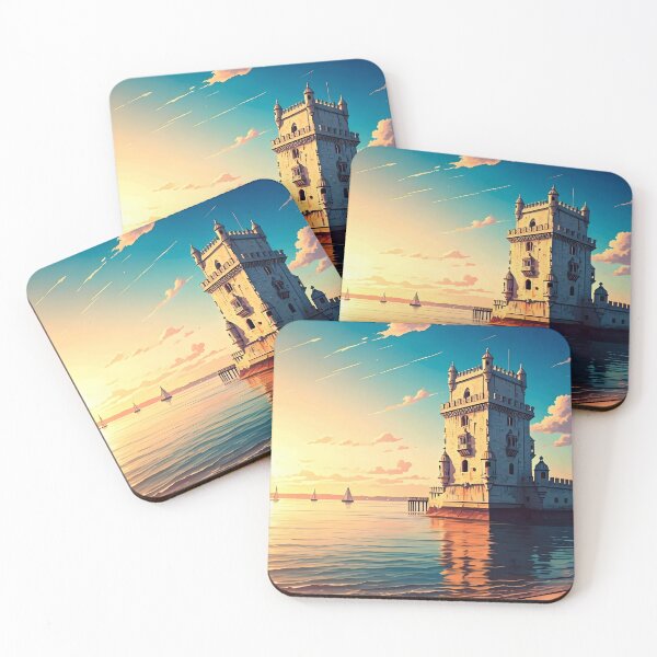 Item preview, Belém Tower at Sunset: Golden Hues Over Lisbon designed and sold by LSVart.