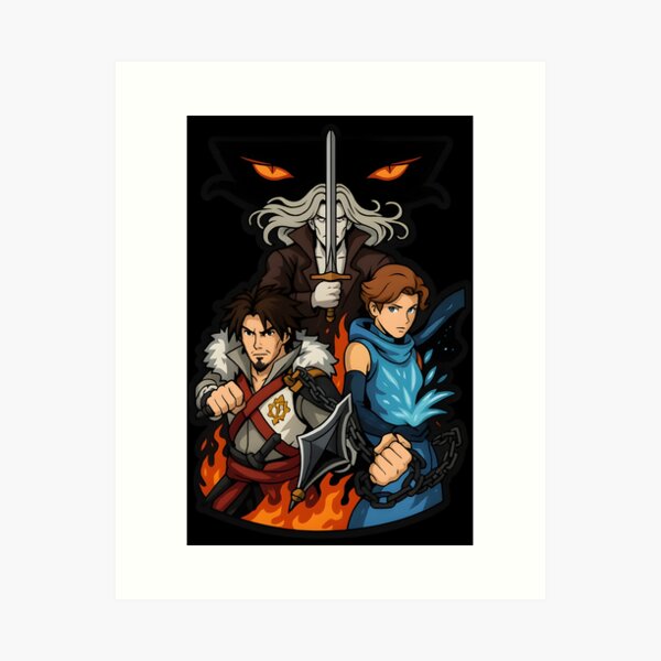 Item preview, Castlevania Netflix Fanart Sticker – Trevor, Sypha & Alucard | High-Quality Vector Design designed and sold by WAUZ.