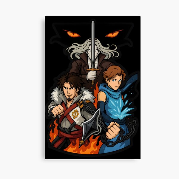 Aperçu de l'œuvre Sticker fan art Castlevania Netflix – Trevor, Sypha et Alucard | Design vectoriel de haute qualité créée et vendue par WAUZ.