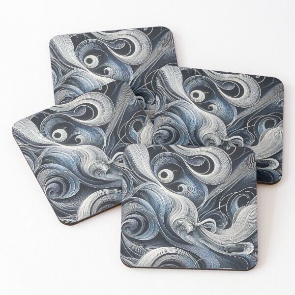 Item preview, Abstract Blue Ribbons designed and sold by Intriguing Designs.