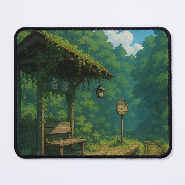 Item preview, Forest Station | Tranquil Anime Landscape designed and sold by DreamCraze.