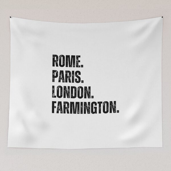 Item preview, World Capitals & Local Love, Rome, Paris, and London, Farmington, designed and sold by It's Wheelie Cool.