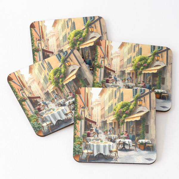 Item preview, Bergamo, Italy: Old Town Street Café Charm designed and sold by LSVart.