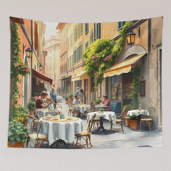Item preview, Bergamo, Italy: Old Town Street Café Charm designed and sold by LSVart.