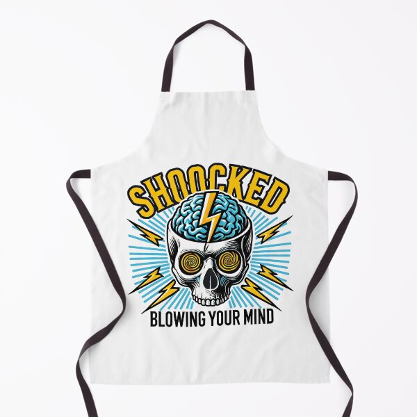 Item preview, Shocked Skull with Lightning Bolt and Vibrant Brain Design designed and sold by DrawHandArt.