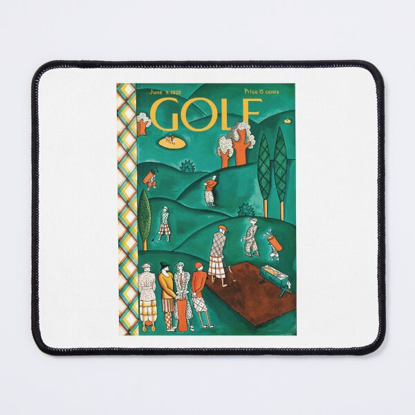 Item preview, Art Deco Golf Magazine Retro Green designed and sold by MidCenturyStore.