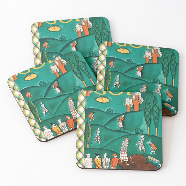 Item preview, Revista de golf Art Decó Retro Green designed and sold by MidCenturyStore.