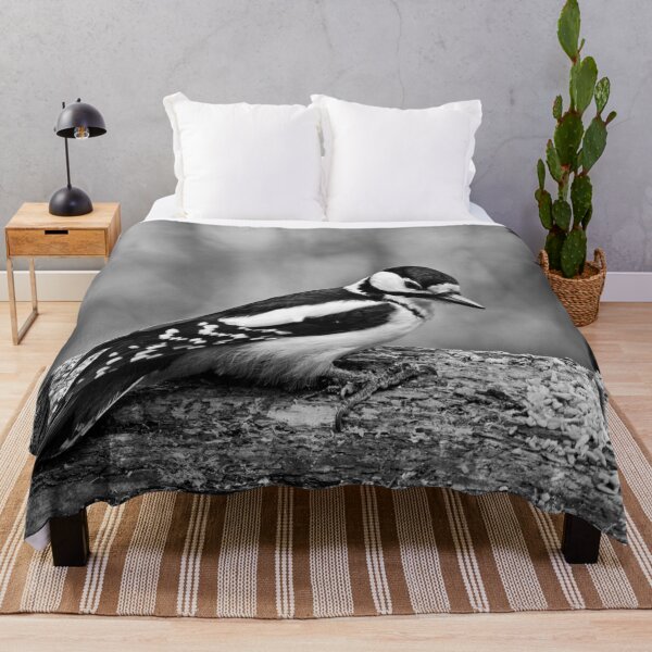 Item preview, After seeds. Great spotted woodpecker bw designed and sold by Jouko Lehto Photography.