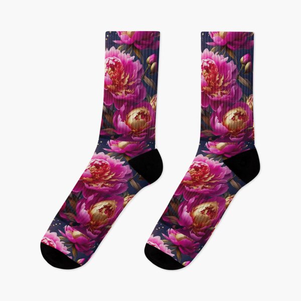 Item preview, Beautiful pink peonies with gold accents designed and sold by MarionsArt.