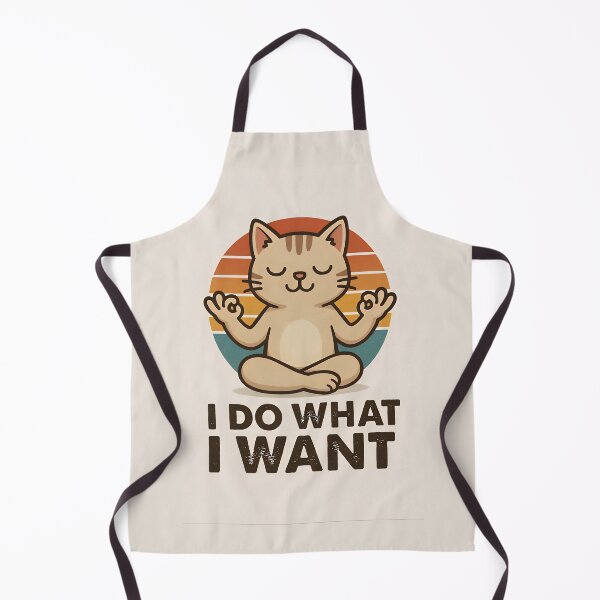 Item preview, Retro Zen Cat Doing What It Wants – Funny Yoga Meditation Quote designed and sold by Amr Siam.