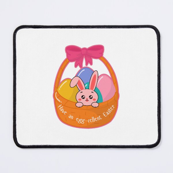 Item preview, Cute Easter Bunny & Basket - Have an egg-cellent Easter designed and sold by Sunny Stickers & Stationery.