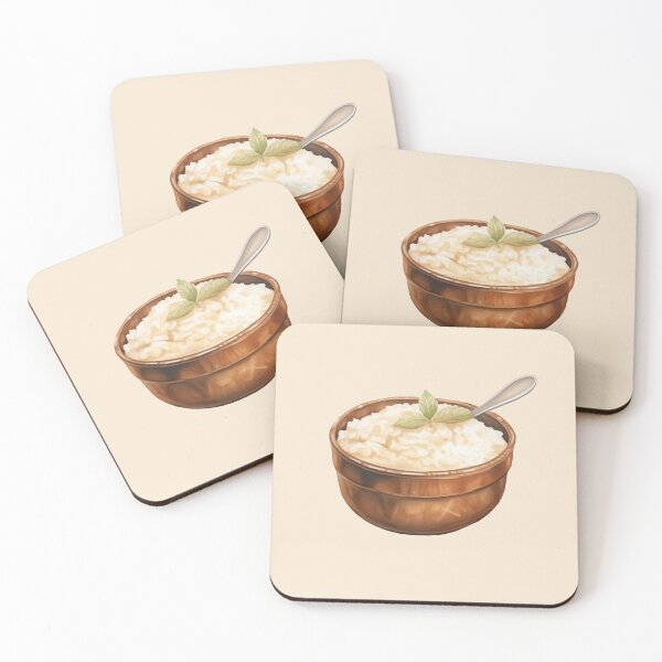Item preview, Rice Pudding in a Wooden Bowl designed and sold by Violet Peonies.