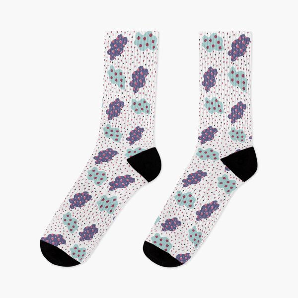 Item preview, pattern with clouds, ladybugs and berries designed and sold by tanimits.
