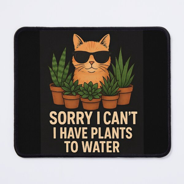 Item preview, Cool Cat with Succulent Plants Quote Art designed and sold by Amr Siam.