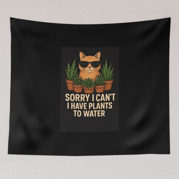 Item preview, Cool Cat with Succulent Plants Quote Art designed and sold by Amr Siam.