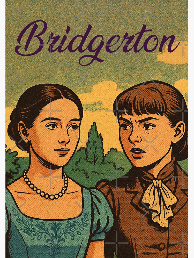 Aperçu 3 sur 3. Magnet avec l'œuvre Bridgerton, Francesca Bridgerton et Éloïse Bridgerton, série Netflix créée et vendue par Mauswohn.