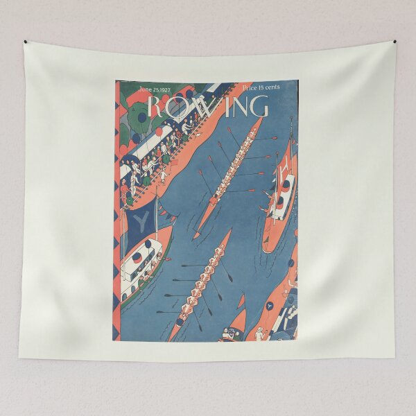 Item preview, Rowing Competition Magazine Cover Mid Century Sport designed and sold by MidCenturyStore.