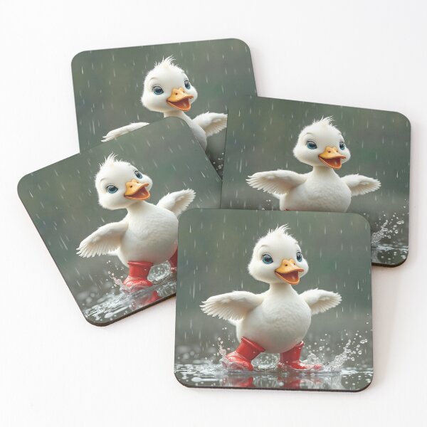 Item preview, Happy Duckling Splashing In a Rain Puddle designed and sold by Maria Dryfhout.
