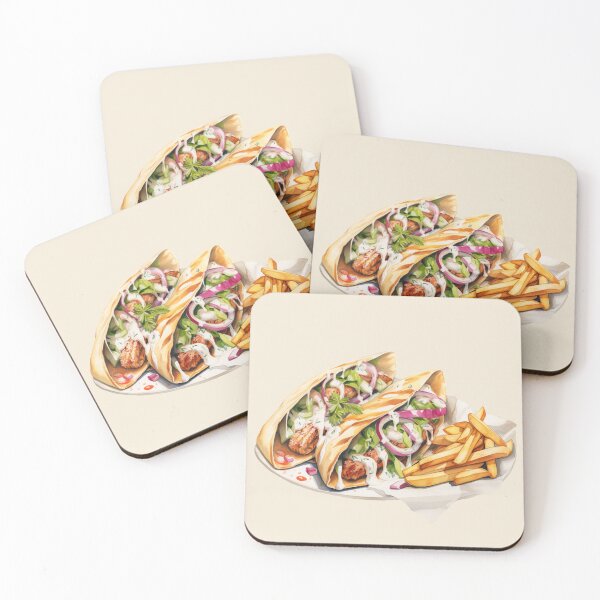 Item preview, Gyros and Fries on a Plate designed and sold by Violet Peonies.