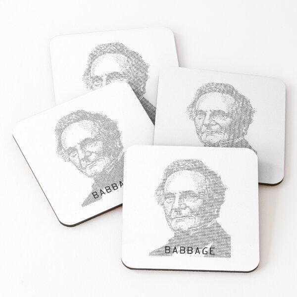 Item preview, Charles Babbage Binary Computer Code Mathematician Portrait designed and sold by GrandeDuc.