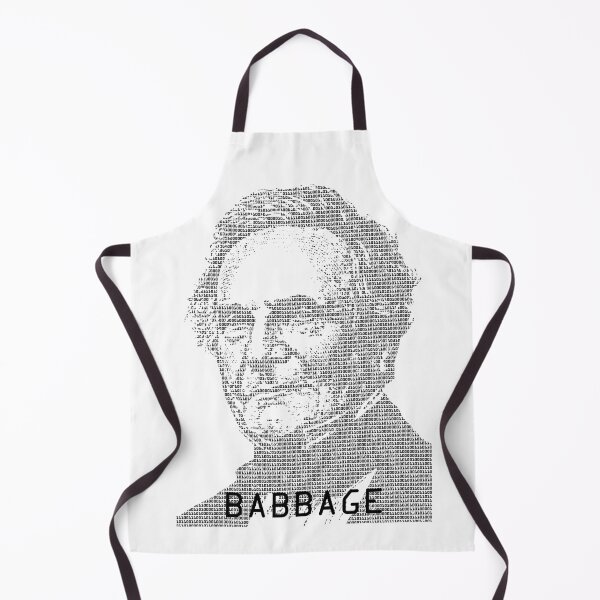 Item preview, Charles Babbage Binary Computer Code Mathematician Portrait designed and sold by GrandeDuc.