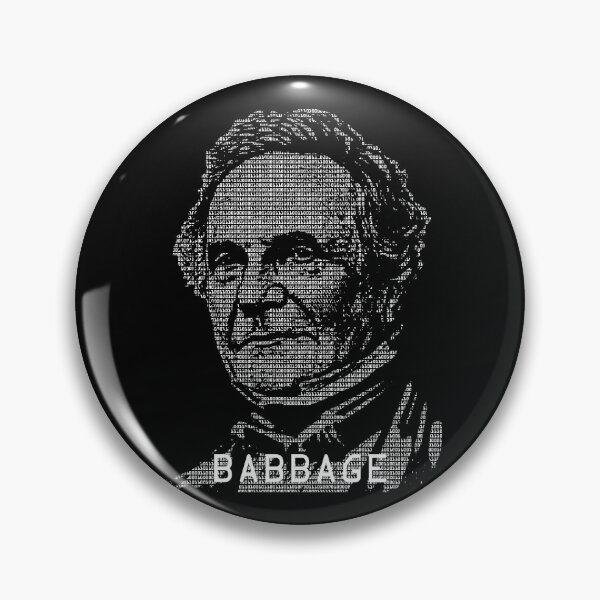 Artikelvorschau, Charles Babbage Binärer Computercode Mathematiker Porträt entworfen und verkauft von GrandeDuc.