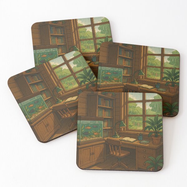 Item preview, Rainy Study Nook | Lofi Chill Home Vibes  designed and sold by DreamCraze.