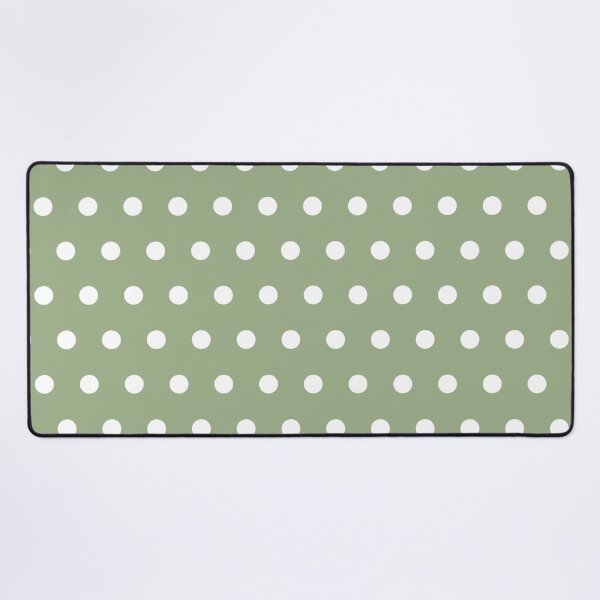 Item preview, White and Soft Sage Green Textured Polka Dot Grid designed and sold by GenAumonier.