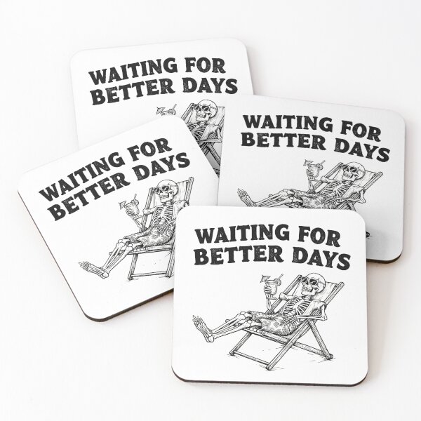 Item preview, Copy of Waiting For Better Days – Skeleton Beach Vibes Vintage T-Shirt designed and sold by Colorful-Garden.