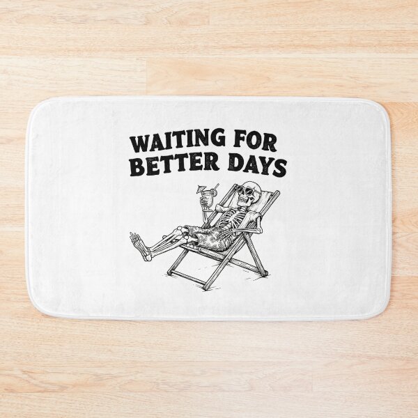 Item preview, Copy of Waiting For Better Days – Skeleton Beach Vibes Vintage T-Shirt designed and sold by Colorful-Garden.