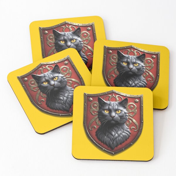 Item preview, BEAUTIFUL RUSSIAN BLUE CAT COAT OF ARMS (#FFCC00) designed and sold by Marlon Oseguera.