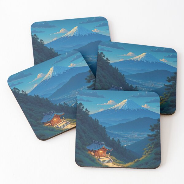 Item preview, Temple View of Mt. Fuji | Lofi Japanese Landscape designed and sold by DreamCraze.