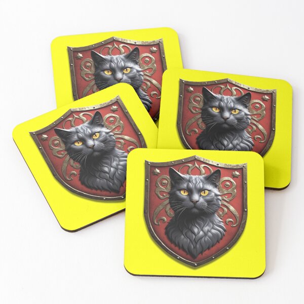 Item preview, BEAUTIFUL RUSSIAN BLUE CAT COAT OF ARMS (#FFFF00) designed and sold by Marlon Oseguera.