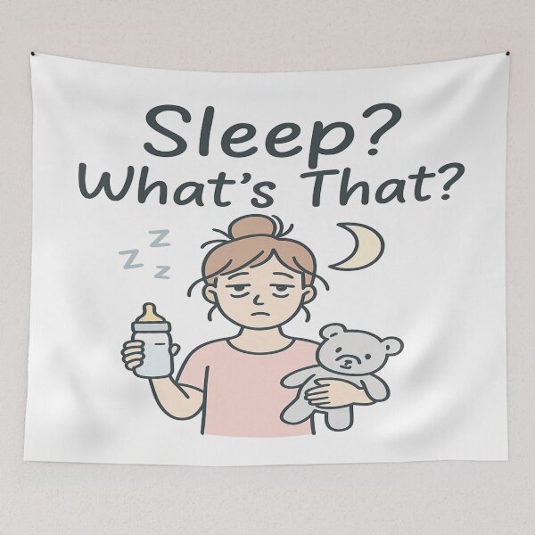 Item preview, Sleep? What’s That?” Funny Momma Quote – Perfect for Mother’s Day, Birthdays & Housewives designed and sold by Rajasekar.