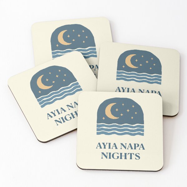 Item preview, Ayia Napa Nights – Boho Moon & Stars Coastal Illustration designed and sold by CreationbyNiki.