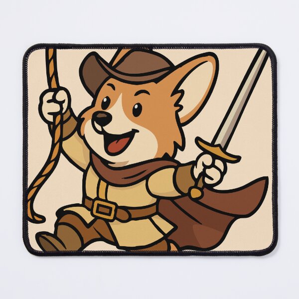 Item preview, Swashbuckler Corgi – Sword & Style designed and sold by BarkandStick.