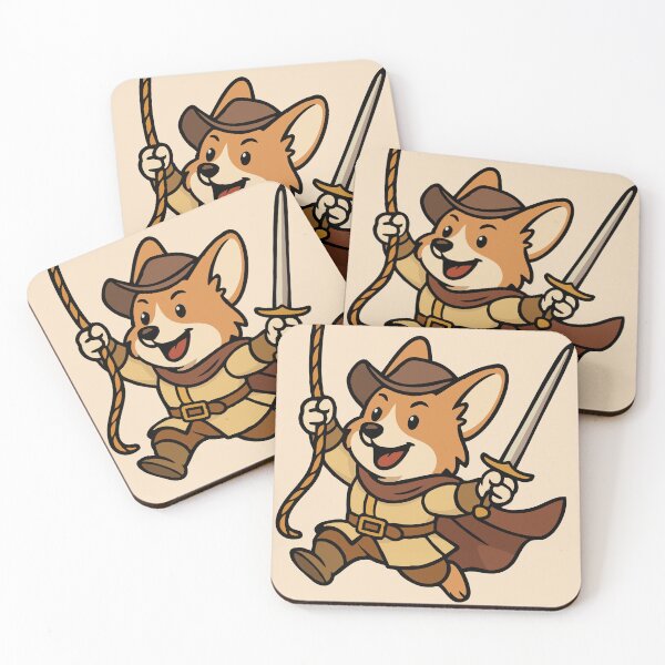 Item preview, Swashbuckler Corgi – Sword & Style designed and sold by BarkandStick.