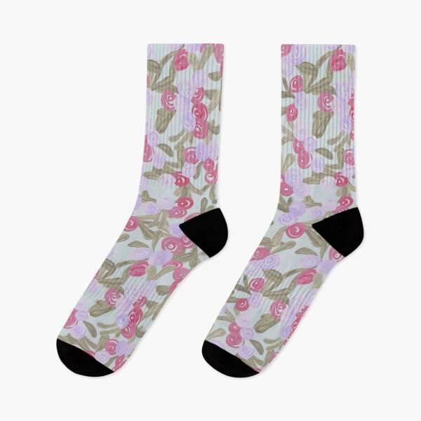 Item preview, Abstract Rose Garden Watercolor Flowers Magenta Lilac Purple designed and sold by GenAumonier.