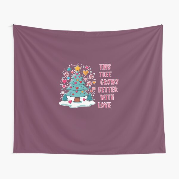 Item preview, This tree grows better with love , christmas xmas designed and sold by justine-bmw.