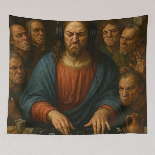 Item preview,  jesus mixing bass music on a CDJ designed and sold by mondy4.