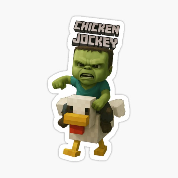 Item preview, Minecraft Chicken Jockey Design – Baby Zombie Riding a Chicken - Gamer Art for Minecraft Fans Minecraft Mob Fan Art designed and sold by Motifai.