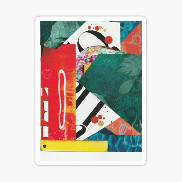 Item preview, Abstract geometric Collage art  designed and sold by Artsymirveras.