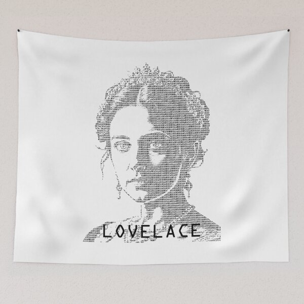 Item preview, Ada Lovelace Binary Computer Code Mathematician Portrait designed and sold by GrandeDuc.