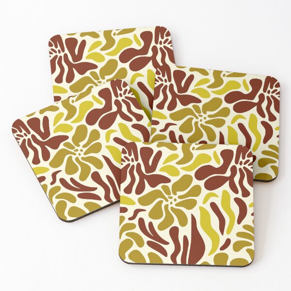 Item preview, Henri Matisse Flower Cut-Outs Yellows Mid-Century Boho Pattern designed and sold by chrisrivait.