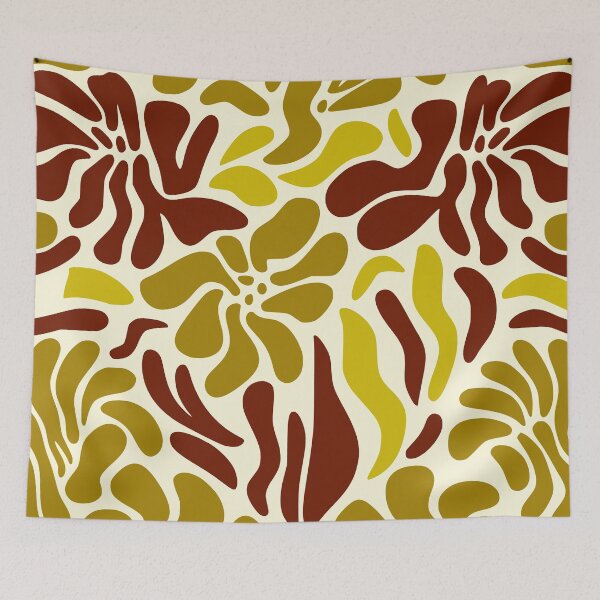 Item preview, Henri Matisse Flower Cut-Outs Yellows Mid-Century Boho Pattern designed and sold by chrisrivait.